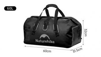 6 399 р. Гермосумка Naturehike 60 л ПВХ (черная)  cnk2450xb015-60b  с доставкой в г. Кемерово. Увеличить фотографию 2