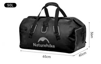 6 899 р. Гермосумка Naturehike 90 л ПВХ (черная)  cnk2450xb015-90b  с доставкой в г. Кемерово. Увеличить фотографию 3
