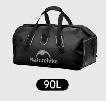 6 899 р. Гермосумка Naturehike 90 л ПВХ (черная)  cnk2450xb015-90b  с доставкой в г. Кемерово. Увеличить фотографию 2
