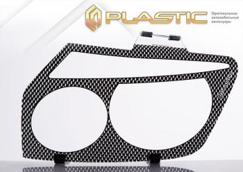 2 559 р. Защита фар CA-Plastic  Volkswagen Passat  B6 (2005-2011) седан, универсал (серия Шелкография карбон серебро)  с доставкой в г. Кемерово. Увеличить фотографию 2