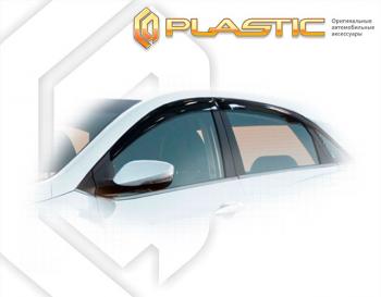 2 079 р. Дефлектора окон CA-Plastic  Hyundai I30 ( FD,  2 GD,  3 PD) (2007-2020) хэтчбек дорестайлинг, дорестайлинг, хэтчбэк 5 дв., рестайлинг, хэтчбэк 5 дв., хэтчбэк (Classic прозрачный)  с доставкой в г. Кемерово. Увеличить фотографию 2