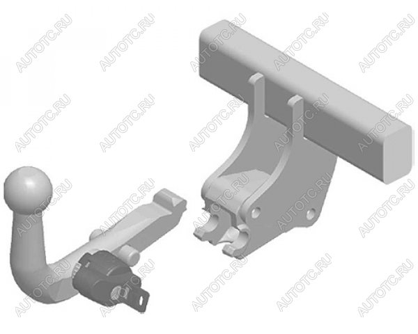 22 699 р. Фаркоп Auto-Hak  CITROEN C3  SX,SY (2016-2020), Peugeot 208  1 (2012-2019) (стальной, шар А40H (AK4, W6, BMA))  с доставкой в г. Кемерово