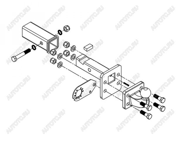 22 599 р. Шар Westfalia Черный 342192600001 Вставка под квадрат (американский тип) 2x2   Westfalia 3,42193e+11  с доставкой в г. Кемерово