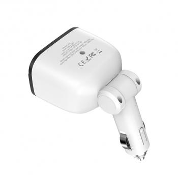 759 р. Разветвитель прикуривателя 2-х гнездовой 12V 2USB белый HOCO HOCO z28 white  с доставкой в г. Кемерово. Увеличить фотографию 3