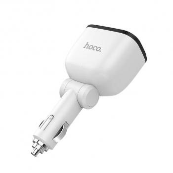 759 р. Разветвитель прикуривателя 2-х гнездовой 12V 2USB белый HOCO HOCO z28 white  с доставкой в г. Кемерово. Увеличить фотографию 2