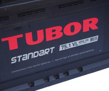 10 999 р. Аккумулятор TUBOR Standart 75Ач TUBOR 6ст75(1)  с доставкой в г. Кемерово. Увеличить фотографию 2