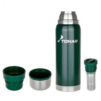 2 269 р. Термос ТОНАР 1000ML с ситечком зеленый (2 крышки-кружки)  hs.tm-057-g  с доставкой в г. Кемерово. Увеличить фотографию 12