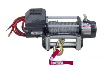 Лебёдка автомобильная электрическая 12V Magnum 12000 lbs 5443 кг стальной трос, уценённая  ewd12000f_u