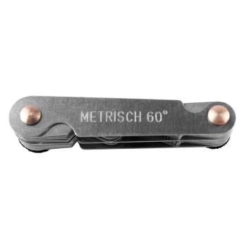 749 р. Резьбомер метрический 0.25-6.0мм, дюймовый 4-62TPI 52 шаблона AV STEEL AV STEEL av-921183  с доставкой в г. Кемерово. Увеличить фотографию 2