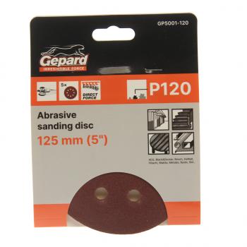 78 р. Бумага наждачная на липучке D125 P120 8 отверстий 5шт. GEPARD GEPARD gp5001-120  с доставкой в г. Кемерово. Увеличить фотографию 1