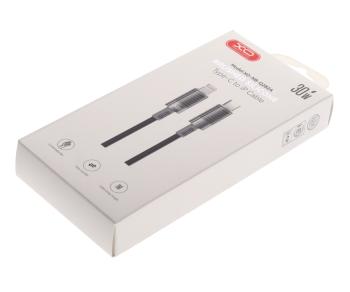499 р. Кабель iPhone (5-)-USB Type C 1м черный XO XO nb-q282a black  с доставкой в г. Кемерово. Увеличить фотографию 3