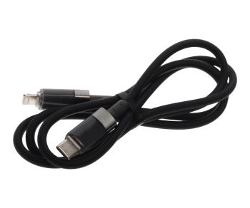 499 р. Кабель iPhone (5-)-USB Type C 1м черный XO XO nb-q282a black  с доставкой в г. Кемерово. Увеличить фотографию 1