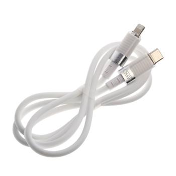 449 р. Кабель iPhone (5-)-USB Type C 1м белый XO XO nb-q282a white  с доставкой в г. Кемерово. Увеличить фотографию 2
