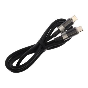 369 р. Кабель USB Type C-USB Type C 1м черный XO XO nb-q282b black  с доставкой в г. Кемерово. Увеличить фотографию 2