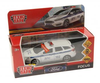 1 539 р. Модель автомобиля FORD Focus металлическая (свет, звук) ТЕХНОПАРК ТЕХНОПАРК focus-12slpol-wh  с доставкой в г. Кемерово. Увеличить фотографию 1
