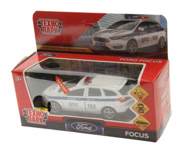 1 539 р. Модель автомобиля FORD Focus металлическая (свет, звук) ТЕХНОПАРК ТЕХНОПАРК focus-12slpol-wh  с доставкой в г. Кемерово. Увеличить фотографию 2