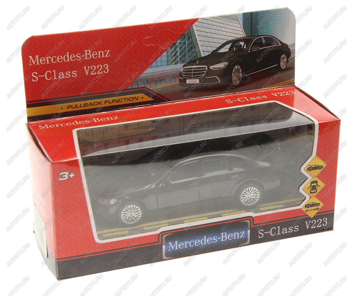 1 179 р. Модель автомобиля MERCEDES S (V223) металлическая ТЕХНОПАРК ТЕХНОПАРК sclass-13-bk  с доставкой в г. Кемерово