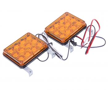 949 р. Маяк проблесковый 12V импульсный светодиодный 2шт. оранжевый TORINO TORINO led-34cs  с доставкой в г. Кемерово. Увеличить фотографию 1