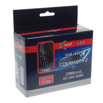 2 959 р. Лампа светодиодная 12V H4 P43t 2700lm бокс (2шт.) XENITE XENITE 1009693  с доставкой в г. Кемерово. Увеличить фотографию 3