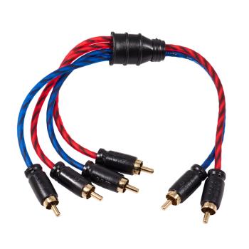 449 р. Кабель RCA 2х4 0.3м KICX KICX headshot rca-24-030-ss  с доставкой в г. Кемерово. Увеличить фотографию 4