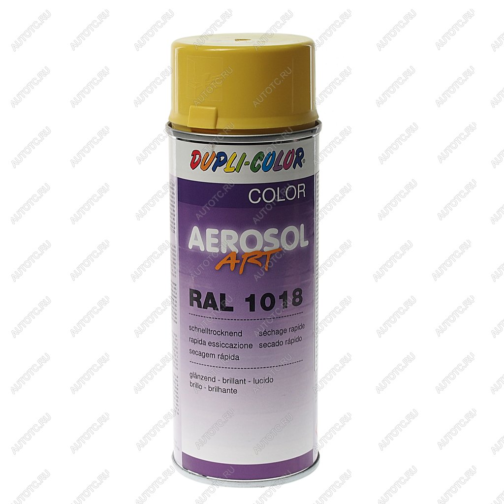 217 р. Краска желтый цинк 400мл RAL1018 DUPLI COLOR DUPLI COLOR 741012  с доставкой в г. Кемерово