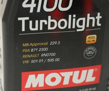799 р. Масло моторное 4100 TURBOLIGHT 10W40 псинт.1л MOTUL MOTUL 111693  с доставкой в г. Кемерово. Увеличить фотографию 2