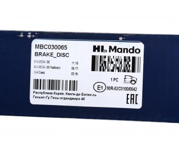 3 199 р. Диск тормозной KIA Ceed (18-) задний (1шт.) MANDO MANDO mbc030065  с доставкой в г. Кемерово. Увеличить фотографию 5