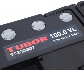 13 849 р. Аккумулятор TUBOR EFB 100Ач обратная полярность TUBOR 6ст100(0)  с доставкой в г. Кемерово. Увеличить фотографию 4