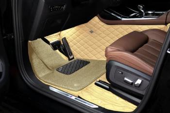 Ковры (кожа+текстиль) Автопилот Mercedes-Benz E-Class W213 седан рестайлинг (2020-2025) (бежевый)