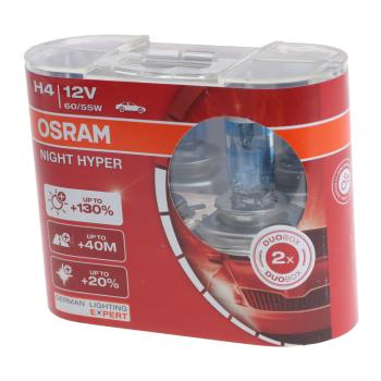 2 099 р. Лампа 12V H4 6055W P43t-38 +130% евробокс (2шт.) Night Hyper OSRAM OSRAM 64193nh-hcb  с доставкой в г. Кемерово. Увеличить фотографию 1