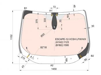 22 549 р. Стекло лобовое (Обогрев полный Датчик дождя Молдинг) Ford Kuga 13-17  Escape 12-15 XYG ESCAPE-12-VCSH LFW/H/X  с доставкой в г. Кемерово. Увеличить фотографию 1