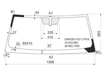 8 549 р. Стекло лобовое Toyota 4Runner 09-24 XYG GNR280-VCP LFW/X, gnr280vcplfwx XYG GNR280-VCP LFW/X  с доставкой в г. Кемерово. Увеличить фотографию 1