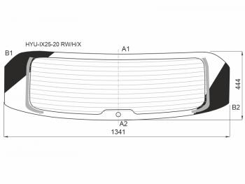 Стекло заднее (Цвет зеленый Обогрев) Hyundai Creta 20-22  Solaris HC 24- XYG HYU-IX25-20 RW/H/X