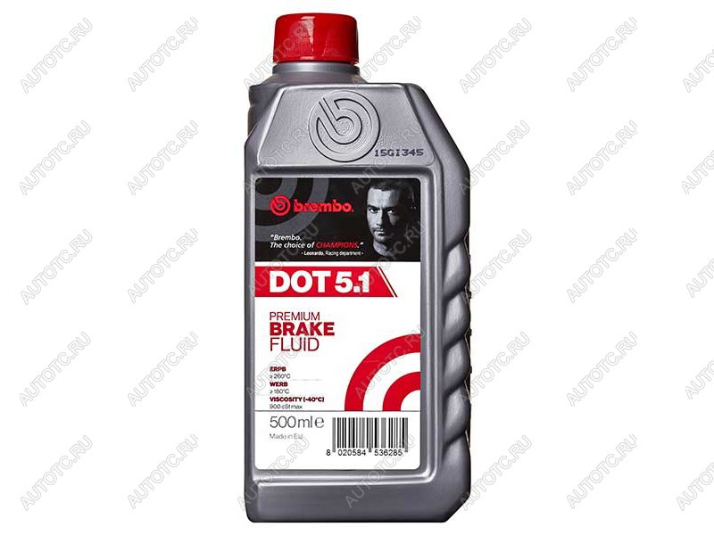 699 р. Жидкость тормозная BREMBO DOT 5,1 (0,5L) Класс 5 BREMBO L05005  с доставкой в г. Кемерово