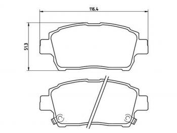 Колодки тормозные перед TOYOTA COROLLA ##E12#SPACIO ##E12#PREMIOALLION #ZT240VISTA ZZV50OPA #CT BREMBO P 83 051