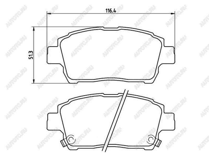 2 199 р. Колодки тормозные перед TOYOTA COROLLA ##E12#SPACIO ##E12#PREMIOALLION #ZT240VISTA ZZV50OPA #CT BREMBO P 83 051  с доставкой в г. Кемерово