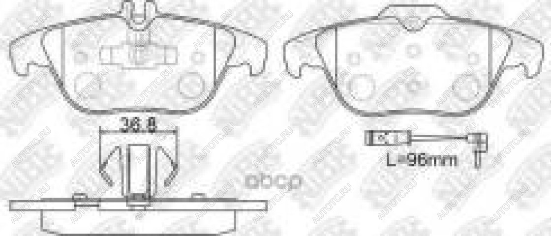 3 199 р. Колодки тормозные задние (4шт.) NIBK  Mercedes-Benz C-Class  W204 (2007-2015) дорестайлинг седан, рестайлинг седан  с доставкой в г. Кемерово