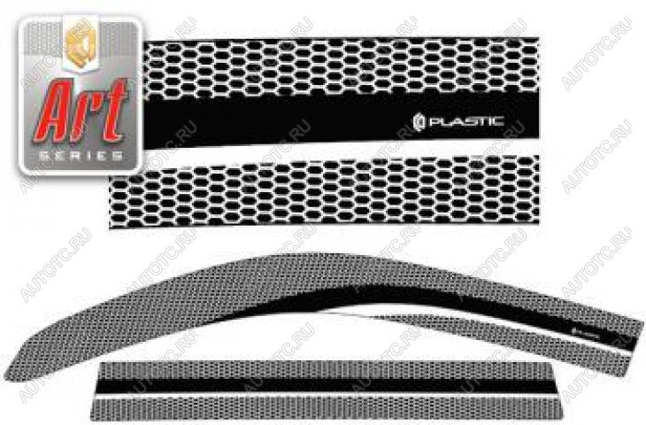 2 399 р. Дефлектора окон CA-Plastic  Solaris KRS (2024-2025) (серия Art серебро, без хром. молдинга )  с доставкой в г. Кемерово