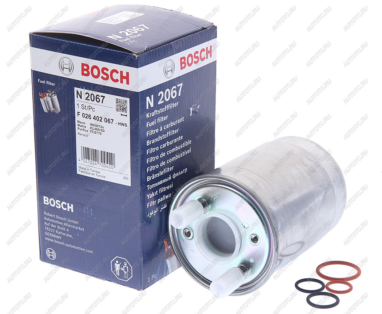 3 099 р. Фильтр топливный RENAULT Fluence (10-),Grans Scenic,Megane (08-) BOSCH BOSCH f026402067  с доставкой в г. Кемерово