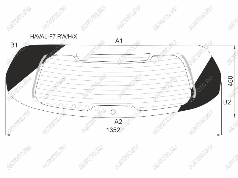 9 549 р. Стекло заднее (Цвет зеленый Обогрев) Haval F7 18-24 XYG HAVAL-F7 RW/H/X  с доставкой в г. Кемерово