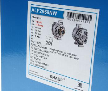 14 999 р. Генератор FORD Mondeo (00-) KRAUF KRAUF alf2959nw  с доставкой в г. Кемерово. Увеличить фотографию 5