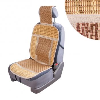 1 169 р. Накидка на сиденье массажная папирус бежево-коричневая SKYWAY SKYWAY s01302046  с доставкой в г. Кемерово. Увеличить фотографию 2