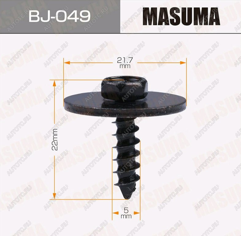 339 р. Саморез 5х22мм набор 10шт. MASUMA MASUMA bj-049  с доставкой в г. Кемерово