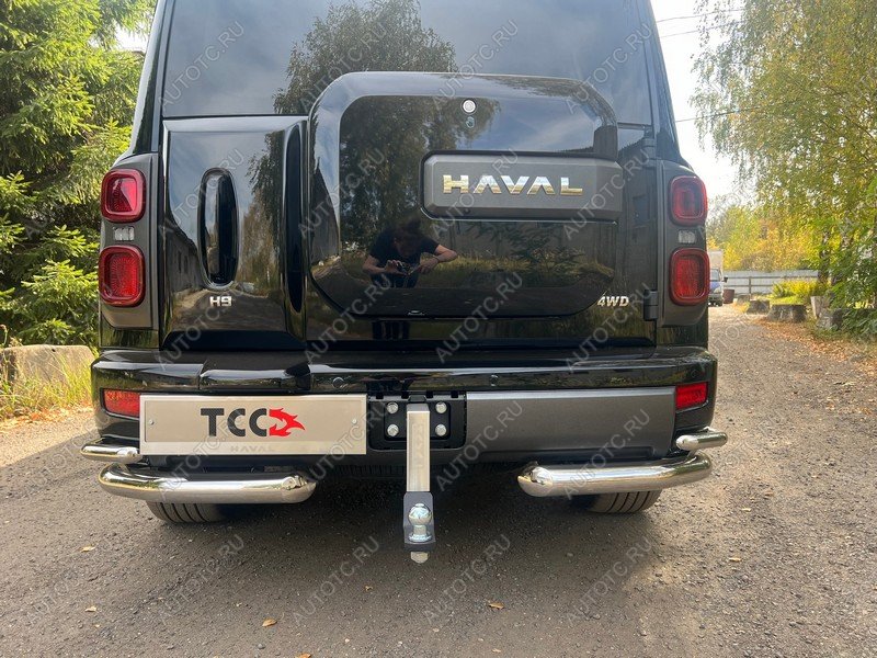 17 999 р. Фаркоп (тягово-сцепное устройство) ТСС Тюнинг  Haval H9 (2024-2025) (шар E нержавейка, надпись Haval)  с доставкой в г. Кемерово