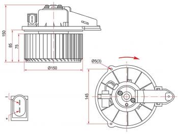 3 289 р. Мотор отопителя салона Audi A6 97-05  A6 allroad quattro 00-05  S6 99-04 SAT ST-4B1820021B  с доставкой в г. Кемерово. Увеличить фотографию 1