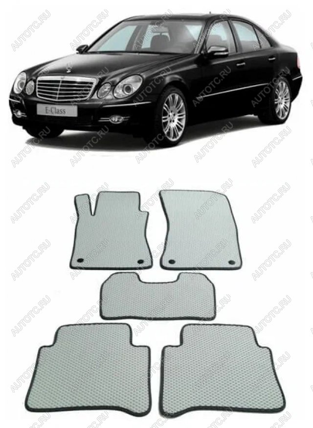 3 599 р. Текстильные коврики в салон (4matic LUX текстиль) SeinTex   Mercedes-Benz E-Class  W211 (2002-2009) дорестайлинг седан, рестайлинг седан  с доставкой в г. Кемерово