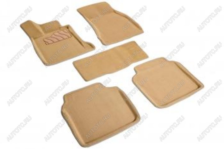 6 929 р. Коврики в салон (3D ворс) Seintex  BMW 7 серия  F01-F04 (2008-2015) седан (бежевый)  с доставкой в г. Кемерово