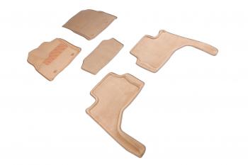 Коврики в салон (3D ВОРС) Seintex Toyota Land Cruiser  J300 (2021-2025) дорестайлинг (бежевый)