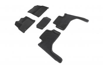 Коврики в салон (3D EVA РОМБ) Seintex Toyota Land Cruiser  J300 (2021-2025) дорестайлинг (черный)