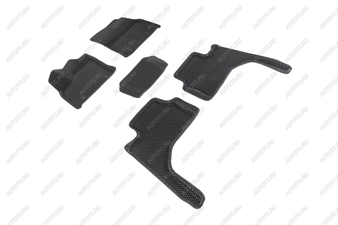 6 299 р. Коврики в салон (3D EVA РОМБ) Seintex  Toyota Land Cruiser  J300 (2021-2025) дорестайлинг (черный)  с доставкой в г. Кемерово